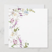 Kleurrijke Wildflower Geslacht onthullen Hij of Zi Kaart (Achterkant)