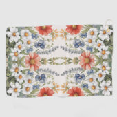 Kleurrijke Wildflower Golf Handdoek (Horizontaal)