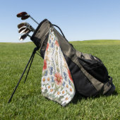 Kleurrijke Wildflower Golf Handdoek (Groen)