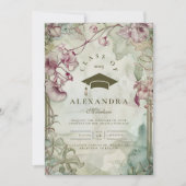 Kleurrijke Wildflower Graduation Party Kaart (Voorkant)