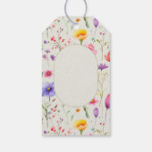 Kleurrijke Wildflower Green Happy Moederdag Cadeaulabel (Achterkant)