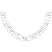 Kleurrijke Wildflower Happy Birthday Big Vlaggetjes (Alle)