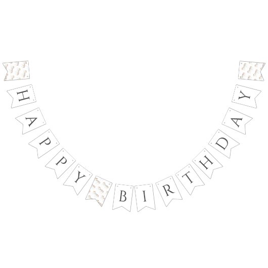 Kleurrijke Wildflower Happy Birthday Big Vlaggetjes (Alle)