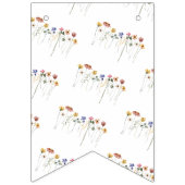 Kleurrijke Wildflower Happy Birthday Big Vlaggetjes (Eerste vlag)