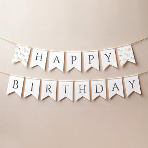 Kleurrijke Wildflower Happy Birthday Big Vlaggetjes