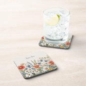 Kleurrijke Wildflower Hard Plastic Onderzetter (Rechterzijde)