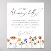 Kleurrijke Wildflower Hoe groot is de buik van mam Poster (Voorkant)