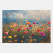 Kleurrijke Wildflower Impressionist Decoupage Inpakpapier Vel (Voorkant 2)