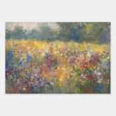 Kleurrijke Wildflower Impressionist Decoupage Inpakpapier Vel (Voorkant)