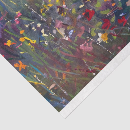 Kleurrijke Wildflower Impressionist Decoupage Tissuepapier (Detail)
