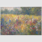 Kleurrijke Wildflower Impressionist Decoupage Tissuepapier (Voorkant)