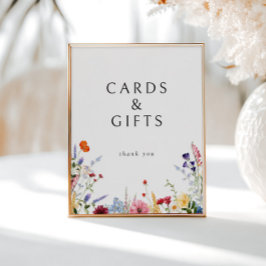 Kleurrijke Wildflower Kaarten & Geschenken Downloa Poster