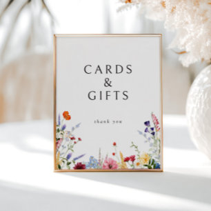 Kleurrijke Wildflower Kaarten & Geschenken Downloa Poster