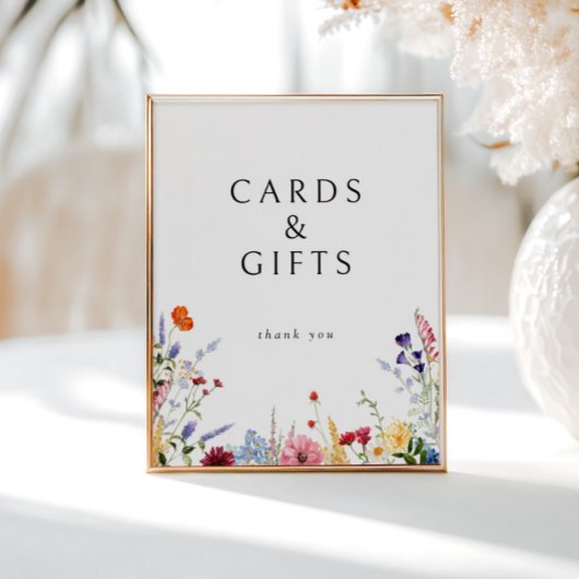 Kleurrijke Wildflower Kaarten & Geschenken Downloa Poster