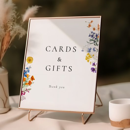 Kleurrijke  Wildflower Kaarten & Geschenken Poster