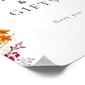 Kleurrijke  Wildflower Kaarten & Geschenken Poster (Hoek)
