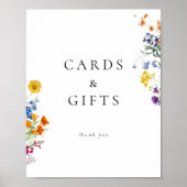 Kleurrijke  Wildflower Kaarten & Geschenken Poster (Voorkant)
