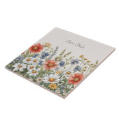 Kleurrijke Wildflower Keramische Tegel Tegeltje (Zijkant)