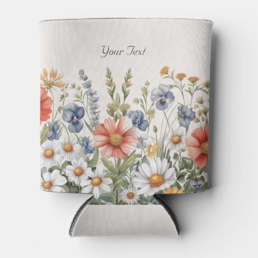 Kleurrijke Wildflower Koelbox Blikjeskoeler (Voorkant)