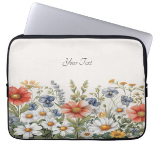Kleurrijke Wildflower Laptop Sleeve