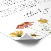 Kleurrijke Wildflower Late Night Luiers Teken Poster (Hoek)