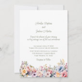 Kleurrijke Wildflower lente bruiloft Kaart (Voorkant)