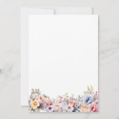 Kleurrijke Wildflower lente bruiloft Kaart (Achterkant)