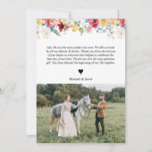 Kleurrijke Wildflower Liefde en Bedankt bruiloft (Achterkant)