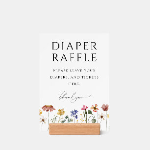 Kleurrijke Wildflower Luier Raffle Baby shower tek