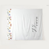 Kleurrijke Wildflower Mama als achtergrond Wandkleed (Voorkant (horizontaal))