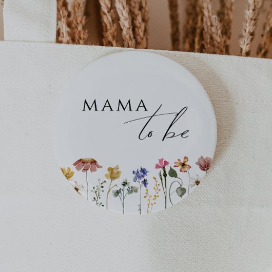Kleurrijke Wildflower Mama te zijn Ronde Button 5,7 Cm