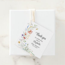 Kleurrijke Wildflower Meadow Baby shower dank u