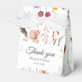 Kleurrijke Wildflower Meadow Bruiloft Dank u Bedankdoosjes (Voorkant Zijde)