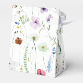 Kleurrijke Wildflower Meadow Bruiloft Dank u Bedankdoosjes (Achterkant)