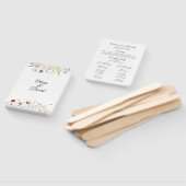 Kleurrijke Wildflower Meadow Bruiloft Programma Handwaaier (Niet-gemonteerd)