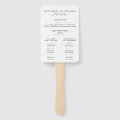 Kleurrijke Wildflower Meadow Bruiloft Programma Handwaaier (Achterkant)