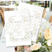 Kleurrijke Wildflower Meadow Flower Wedding Uitnodigingen Wikkel