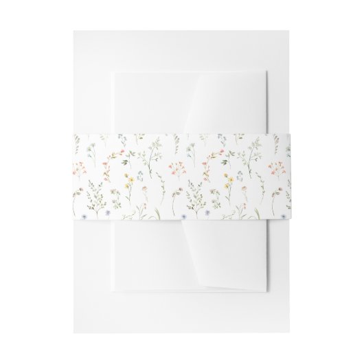 Kleurrijke Wildflower Meadow Flower Wedding Uitnodigingen Wikkel (Voorkant Voorbeeld)