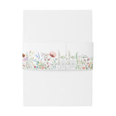 Kleurrijke Wildflower Meadow Invitation Belly Band Uitnodigingen Wikkel (Achterkant Voorbeeld)
