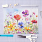Kleurrijke Wildflower Meadow Waterverf Tissuepapier (Craft)
