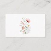 Kleurrijke Wildflower Meadow Wedding Registry Informatiekaartje (Achterkant)