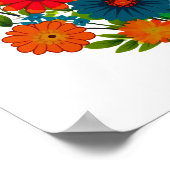 Kleurrijke Wildflower, Meisjes Kamer Decor Poster (Hoek)