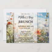 Kleurrijke Wildflower Moederdag Brunch Invitation Kaart (Voorkant)
