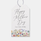 Kleurrijke Wildflower Moederdag Cadeaulabel (Voorkant)