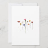 Kleurrijke Wildflower Negende Verjaardagsfeest Kaart (Achterkant)