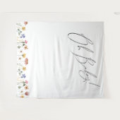 Kleurrijke Wildflower Oh Baby Achtergrond Wandkleed (Voorkant (horizontaal))