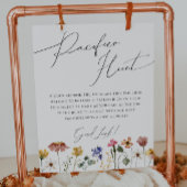 Kleurrijke Wildflower Pacifier Hunt Sign Poster