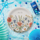 Kleurrijke Wildflower Paper Bord (Feest)