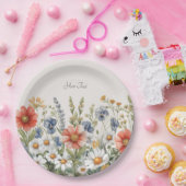 Kleurrijke Wildflower Paper Bord (Feest)