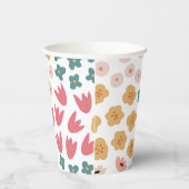 Kleurrijke Wildflower Paper Cups Papieren Bekers (Rechts)